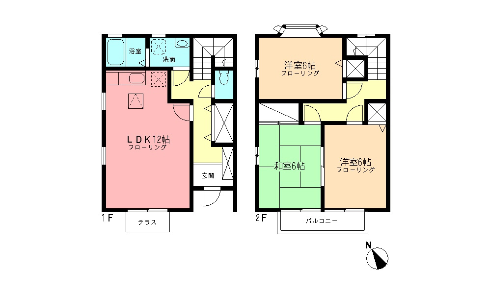 アダージョ東山田の間取り