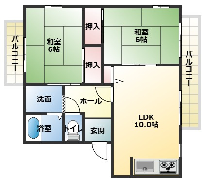 【間取り】 | フレグランス方Ⅱ
