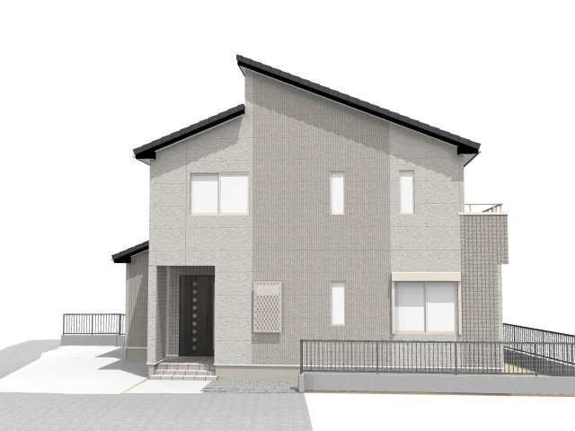 鴻巣市宮地２丁目　新築一戸建ての外観パース|建物外観完成予想図