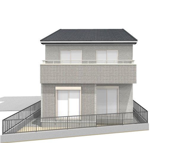 鴻巣市宮地２丁目　新築一戸建ての外観パース|建物外観完成予想図