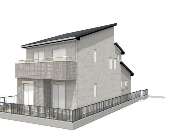 鴻巣市宮地２丁目　新築一戸建ての外観パース|建物外観完成予想図