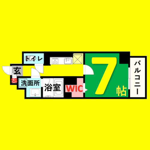 ヴェルドミール　名古屋市賃貸　仲介手数料無料の間取り