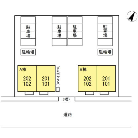 プレジール　Bの区画図