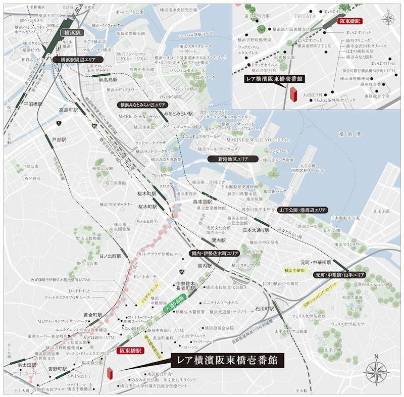Le'a横濱阪東橋壱番館の地図
