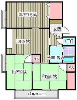 【間取り】 | オリーブガーデンA