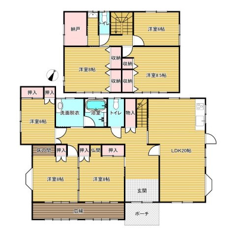 つくば市高見原中古戸建の間取り