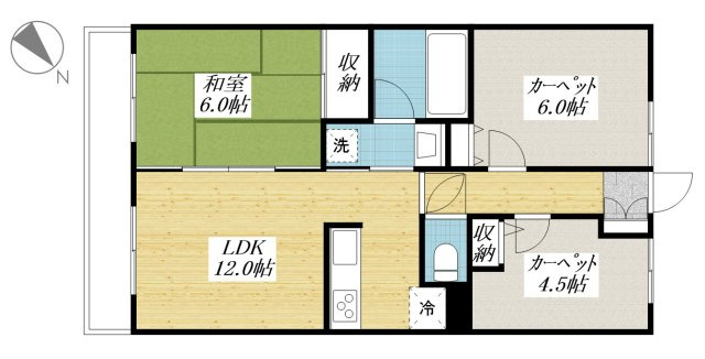コスモ拝島の間取り