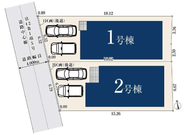 【横浜市旭区南希望が丘55-13全2棟新築戸建て】★仲介手数料無料★（希望が丘小学校・南希望が丘中学校）の区画図