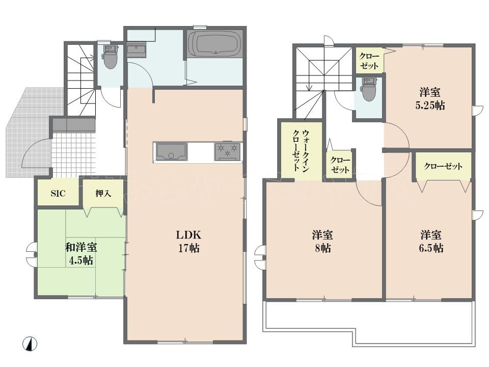 【GRAFARE　ZEH水準仕様】東大和市南街６期|【３号棟】敷地面積：120.01㎡　敷地面積：99.36㎡