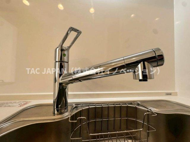 ダイアパレス西新井大師のキッチン|【浄水シャワー栓】
水質をワンタッチで切換えられて場所を取らない浄水シャワー栓。