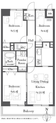 ダイアパレス西新井大師の間取り|【ペット飼育可能です】
家族の一員「ペットちゃん」と暮らせる内装デザインリフォームマンション！
日当たりの良い南向３ＬＤＫのお部屋で快適新生活をスタート。