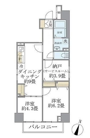Ｄ’ｓ　ＶＡＲＩＥ阪東橋レジデンスの間取り
