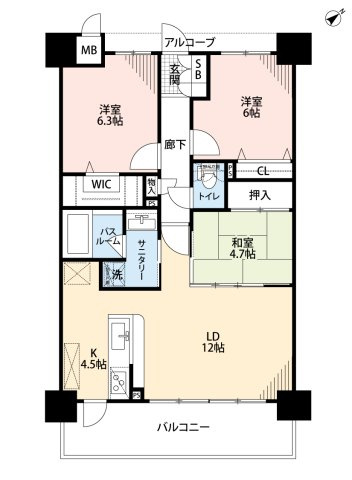アルファスマート米原の間取り