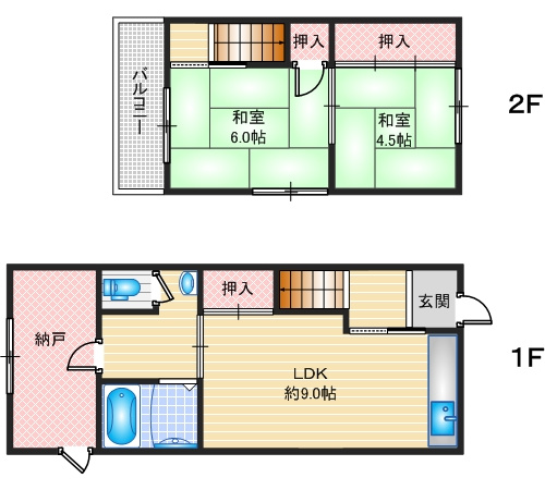 【間取り】 | 中河原貸家