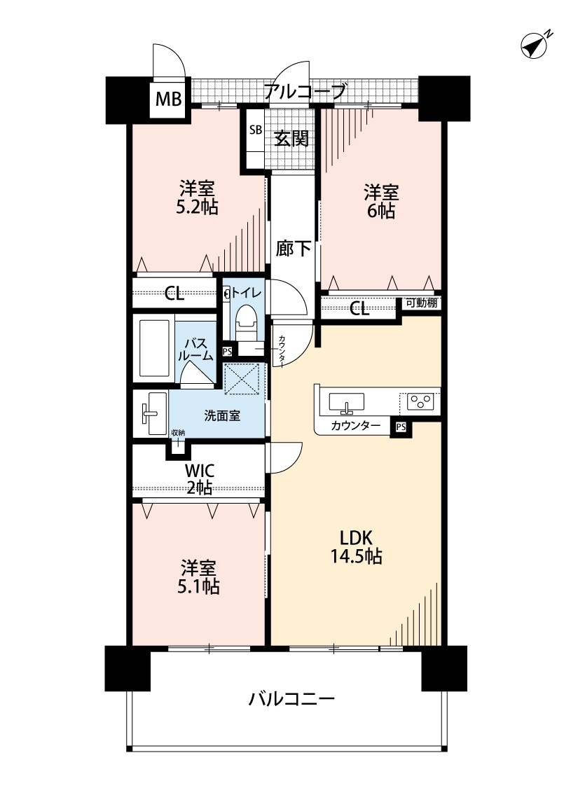 アルファステイツ上乃木の間取り