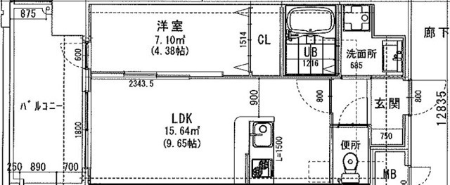 ラシュール・イン大橋Ⅱの間取り