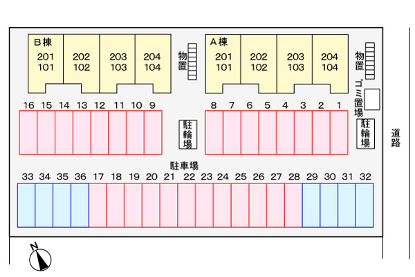 ラ・フルールＢの駐車場|駐車場