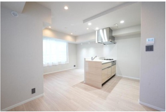 【居間・リビング】 | ★仲介手数料無料★スカイグランデ汐留（浜離宮を望む17階・角住戸）