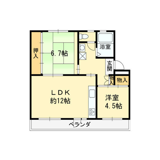 【間取り】 | 富田団地７１号棟