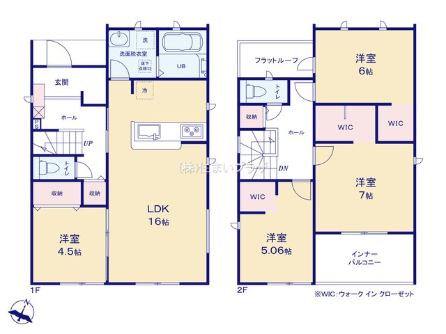仲介手数料無料）一宮市今伊勢町第七・１号棟の間取り