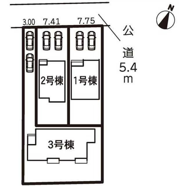 仲介手数料無料）一宮市今伊勢町第七・１号棟の区画図