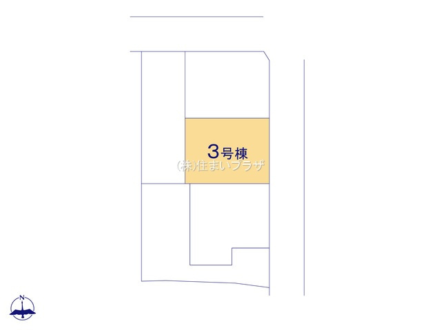 仲介手数料無料）岩倉市八剱町郷３号棟の区画図