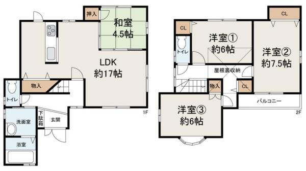 【間取り】 | 専有面積：99.36平米　間取り:4LDK！
