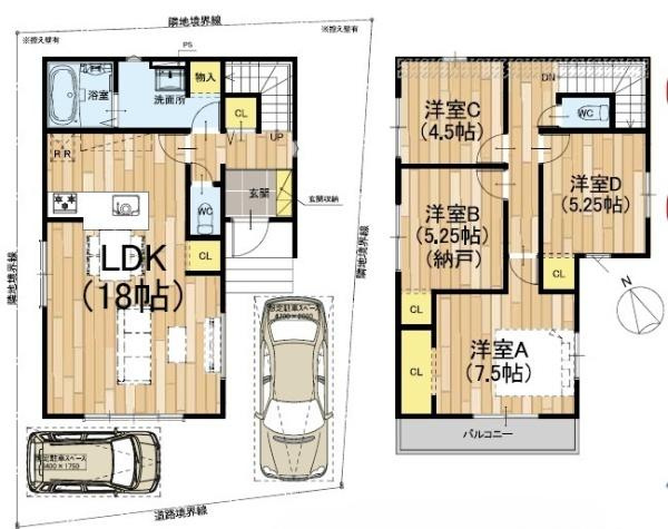 寝屋川市三井が丘３丁目の新築一戸建の画像