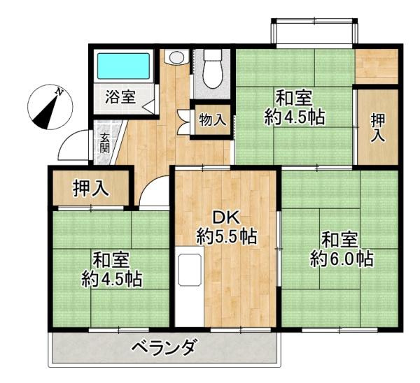【間取り】 | 明舞第2団地7号棟