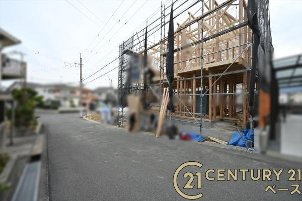 香芝市西真美２丁目 ／新築一戸建の前面道路含む現地写真|■現地撮影写真■お気軽にお問い合わせください！