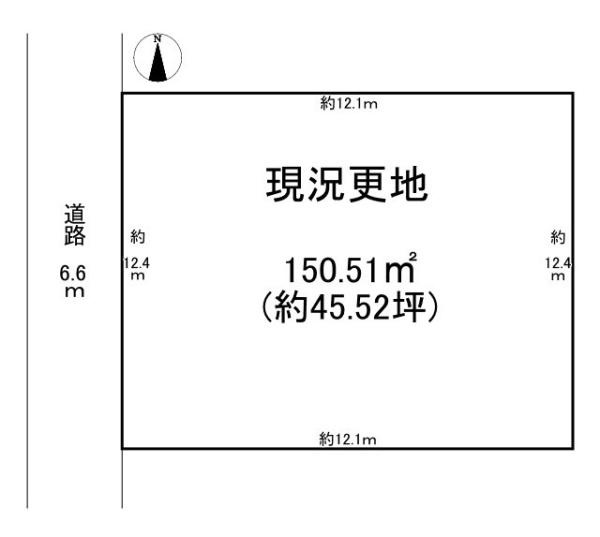 香芝市尼寺３丁目の売地の土地図