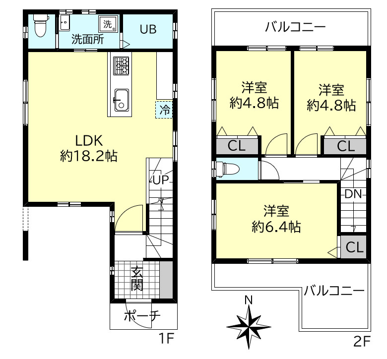 明石市藤が丘1丁目新築戸建の間取り