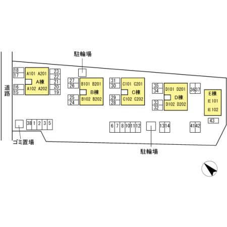 サニーコーポ A棟の区画図