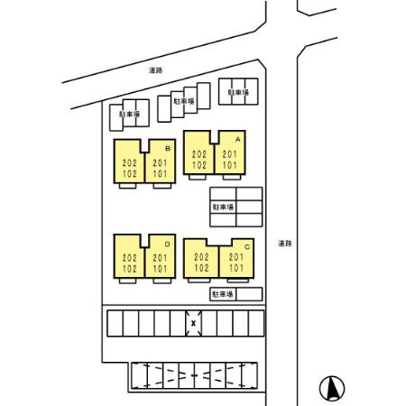 クリーンハウス藤丸Ｄの区画図