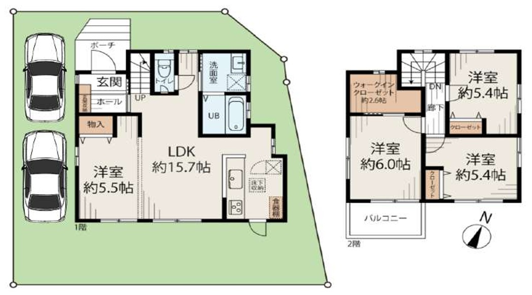 【サンスターホーム】あきる野市野辺　オール電化中古戸建の間取り