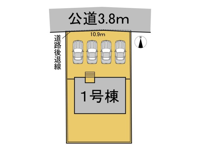 クワイエ　羽島郡笠松町門間第1　全1区画分譲の区画図|■区画図
■YAMADA電機の　ヤマダ不動産　株式会社リライフ　
いつでもお問合わせ下さい。