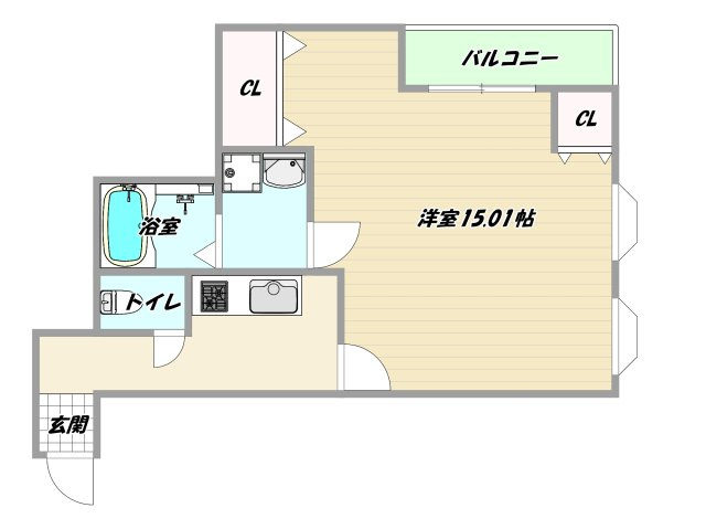 大阪市淀川区西三国３丁目の賃貸マンションの間取り