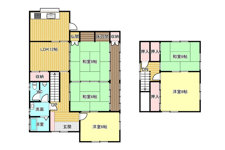 中古住宅　岩井1丁目の間取り