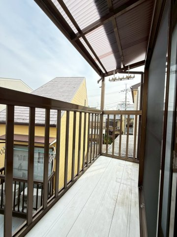 太秦面影町のバルコニー
