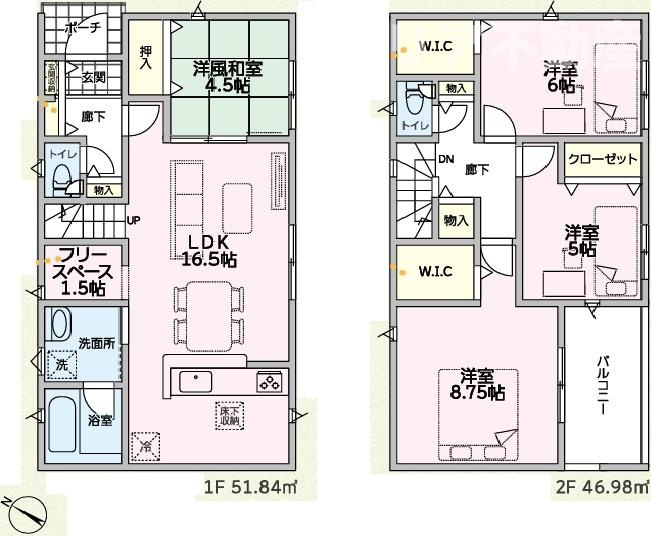 【間取り】 | 前橋市関根町第３　１号棟