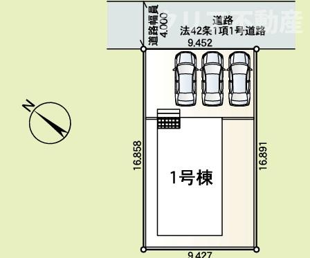 【区画図】 | 前橋市関根町第３　１号棟