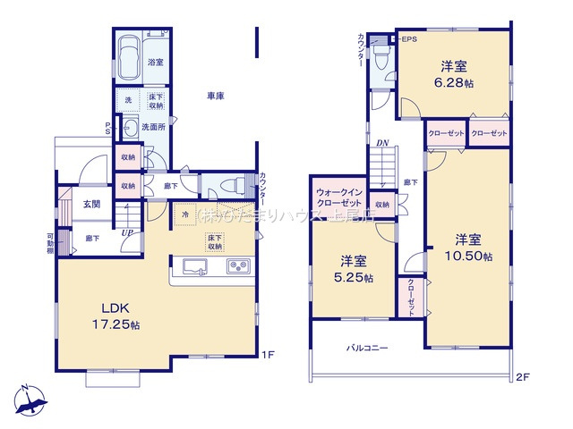 西区西大宮3丁目2期　新築戸建　ブルーミング01の間取り
