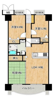 【間取り】 | モンセーヌ和泉中央 1番館