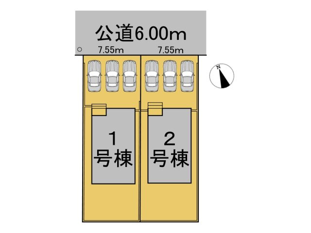 クワイエ　岐阜市菅生2丁目第5　全2区画分譲の区画図|■区画図
■YAMADA電機の　ヤマダ不動産　株式会社リライフ　
いつでもお問合わせ下さい。