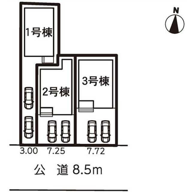 仲介手数料無料）岩倉市第１宮前町２号棟の区画図| 
