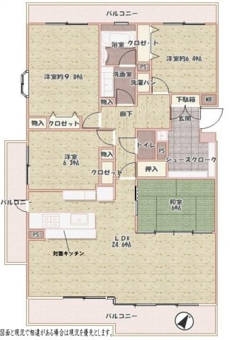 パークフィールドみさとテラ・ウェスト2街区２号館　の間取り|間取図です