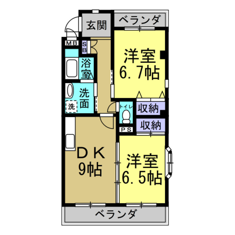フローリッド清水の間取り