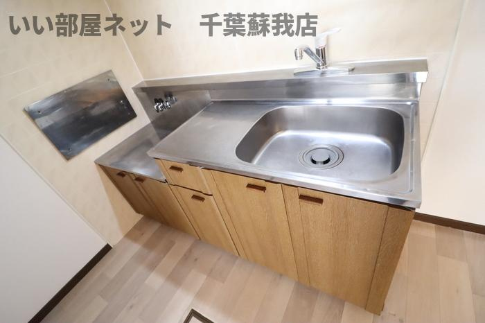 ファーストターフ鎌取　Ｂのキッチン|使いやすいキッチンです