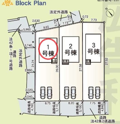 【区画図】 | クレイドルガーデン加古川市西神吉町鼎第１ | 区画図
