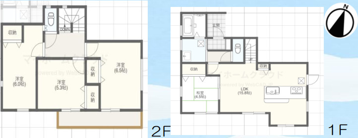 飯能市岩沢　中古戸建の間取り